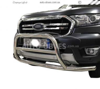Front bumper protection Ford Ranger 2017-... - type: for winch фото 0