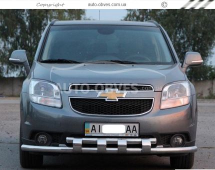 Защита бампера Chevrolet Orlando 2010-2016 - тип: модельная с пластинами фото 3