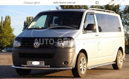 Защита переднего бампера Volkswagen T5 2010-2015 Caravelle, Multivan, Transporter фото 3