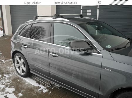 Поперечины на интегрированные рейлинги BMW X4 G02 тип: Air-2 цвет: серый фото 2