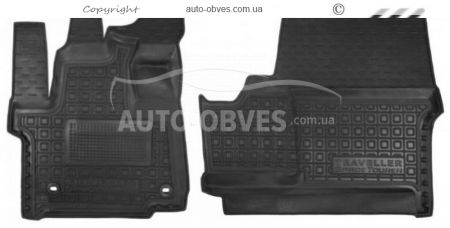 Floor mats Peugeot Traveler 2018-... 1+2 - type: polyurethane фото 0