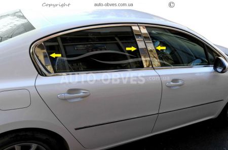 Молдинги на дверні стійки Peugeot 508 2010-2018 фото 2
