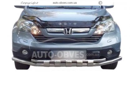 Bumper protection Honda CRV 2007-2012 - type: model with plates фото 0