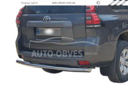 Rear bumper protection Toyota Prado 150 2018-... - type: single pipe фото 0