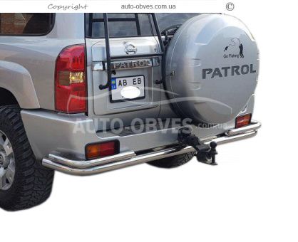 Nissan Patrol rear bumper protection фото 0