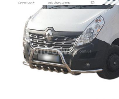 Защита переднего бампера Opel Movano - тип: с доп трубками фото 0