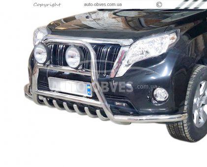 Toyota Prado 150 front bumper protection фото 0