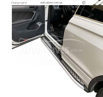 Боковые подножки Skoda Kodiaq 2017-2024 - style: Atom фото 4