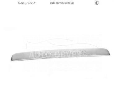 Cover above Volkswagen T5 2010-2015 license plate - type: stainless steel transporter 1-door фото 1