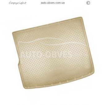 Cargo mat Volkswagen Touareg 2010-2017 - type: model, 4-zone climate control, color: beige фото 0