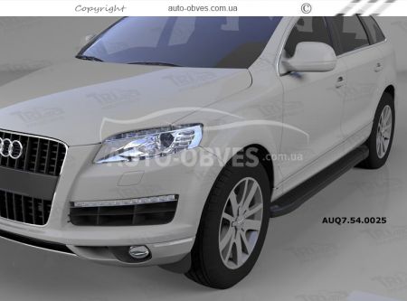 Боковые подножки Audi Q7 - style: BMW, цвет: черный фото 6