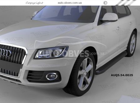 Боковые подножки Audi Q5 - style: BMW, цвет: черный фото 6