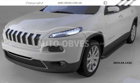 Side Steps Jeep Cherokee 2013-2016 - style: BMW, color: black фото 1