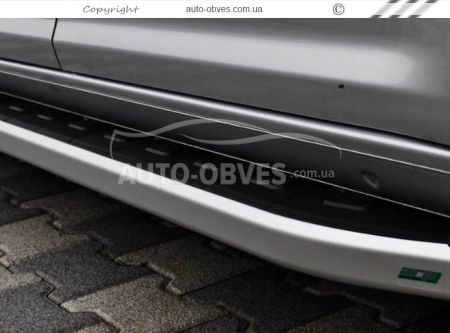 Профильные подножки Ford Transit L1\L2\L3 базы - style: Range Rover фото 1