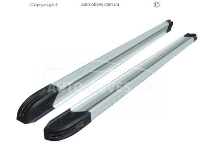 Aluminum running boards Fiat Doblo 2010-2014 - L1\L2 base - PC May V4 фото 0