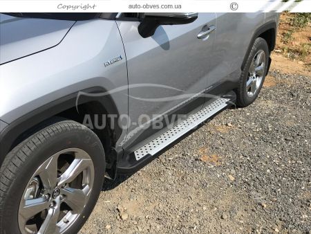 Алюминиевые подножки Toyota Rav4 2019-... - style: BMW фото 4