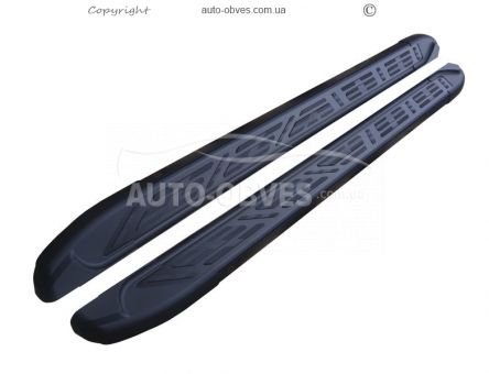 Running boards Nissan Navara 2005-2014 - style: Audi color: black фото 0