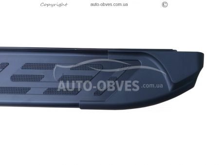 Подножки Toyota Hilux 2015-2020 - style: Audi цвет: черный фото 3