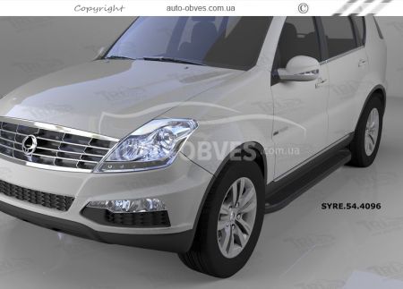 Боковые подножки Ssangyong Rexton 3 - style: BMW, цвет: черный фото 6