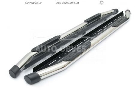 Footboards lateral Toyota Hilux 2006-2012 a pipe with a platform фото 0