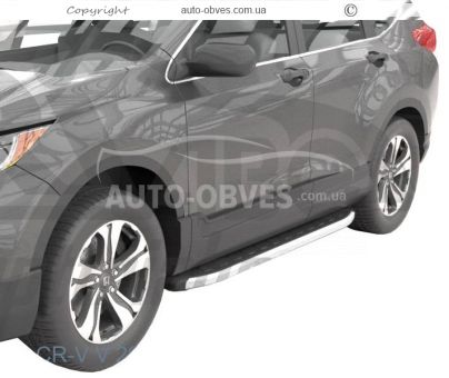 Профильные подножки Honda CRV 2017-... - style: Range Rover фото 2
