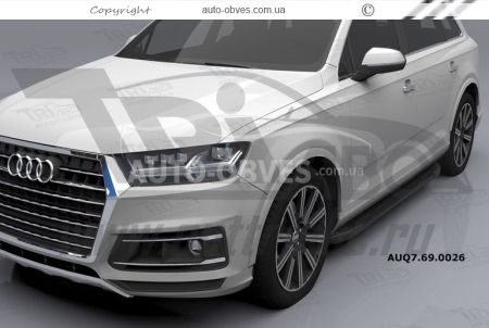 Footboards Audi Q7 2015-... without panoramic roof - style: Audi color: black фото 4