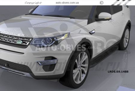 Подножки Land Rover Discovery Sport 2015-2019 - style: Audi цвет: черный фото 4