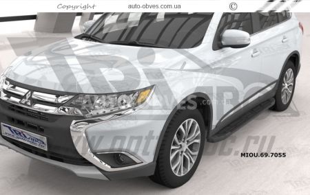 Підніжки Mitsubishi Outlander 2015-2020 - style: Audi колір: чорний фото 4