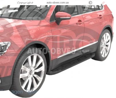 Footboards VW Tiguan 2016-... - style: Audi color: black фото 4