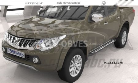 Подножки Mitsubishi L200 2019-... - style: Audi фото 4