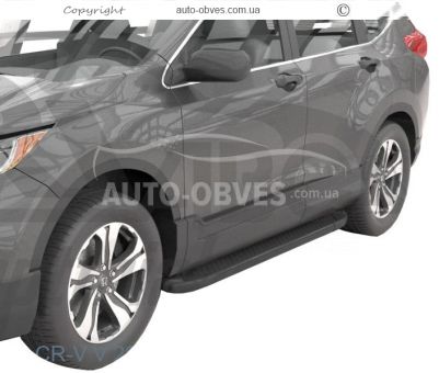 Боковые подножки Honda CRV 2017-... - style: BMW, цвет: черный фото 3