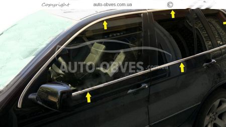 Окантовка вікон повна BMW X5 E53 фото 0