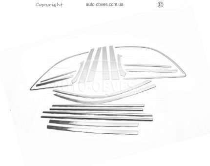 Полная окантовка стекла Chery Tiggo 2012-2014 - тип: 4 шт фото 0