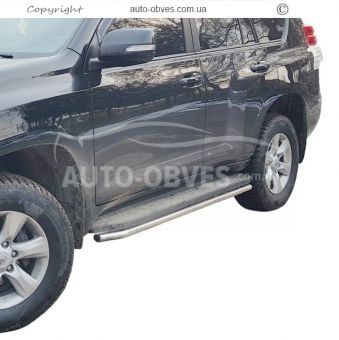 Захист штатного порога Toyota Prado 150 2018-... окантовка порога фото 1
