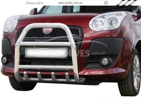 Кенгурятник высокий Fiat Doblo 2010-2014 - тип: до капота, под заказ фото 0