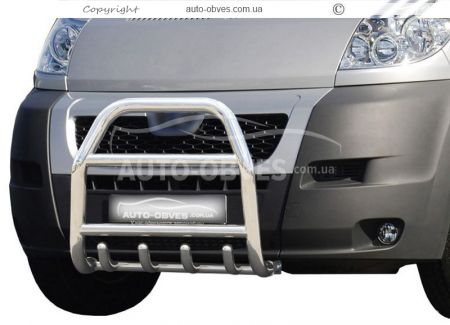 Кенгурятник высокий Jumper, Boxer, Ducato 2006-2014 - тип: до капота, под заказ фото 0