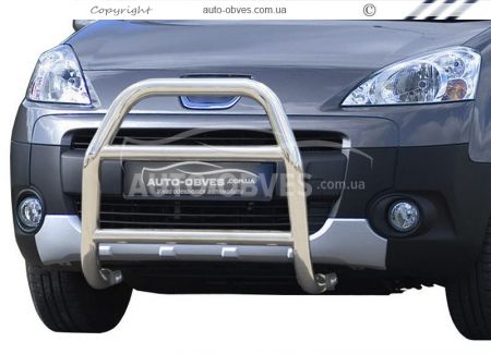 Кенгурятник высокий Citroen Berlingo 2008-2017 - тип: без гриля, под заказ фото 0
