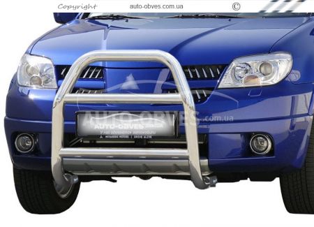 Кенгурятник високий Mitsubishi Outlander 2003-2006 - тип: без гриля, під замовлення фото 0