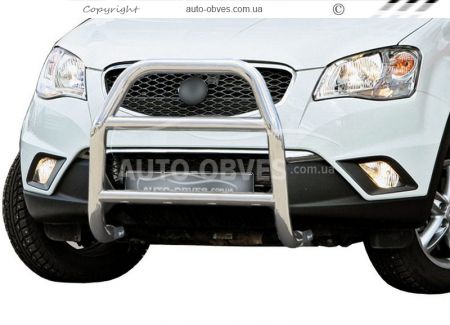 Bull bar high Ssangyong Korando 2010-2014 - type: without grill фото 0
