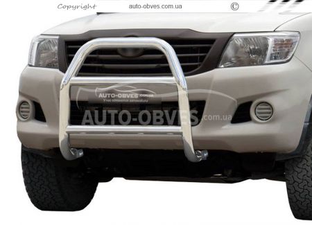 Кенгурятник высокий Toyota Hilux 2012-2015 - тип: без гриля фото 0