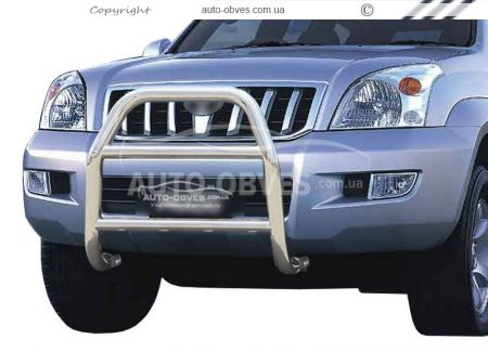 High bull bar Toyota Prado 120 2003-2008 - type: without grill фото 0
