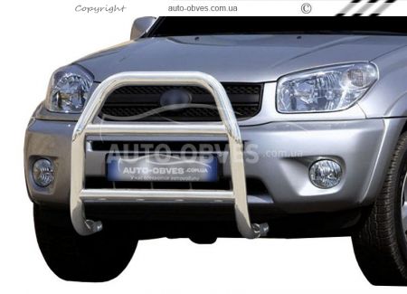 High bull bar Toyota Rav4 2000-2005 - type: without grill фото 0
