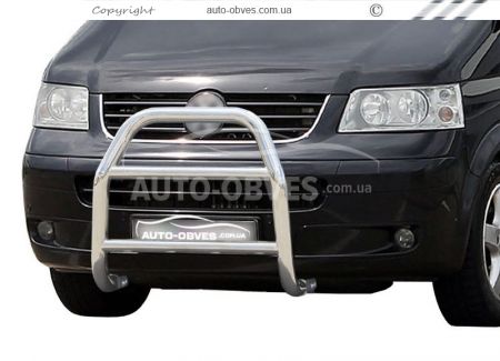 High bull bar VW T5 Multivan - type: without grill фото 0
