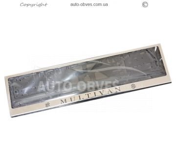 License plate frame with "Multivan" logo фото 0