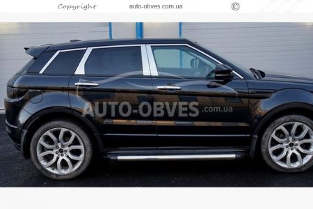 Range Rover Evoque door pillar moldings, stainless steel 6-piece фото 2