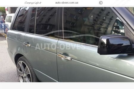 Окантовка вікон Range Rover L322 2003-2012 - тип: нержавійка 6 шт фото 4