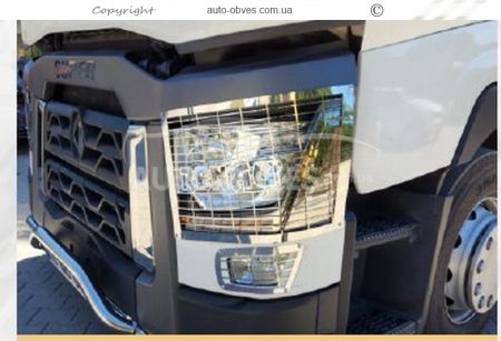 Накладки на фары, противотуманки Renault T-Truck - тип: сетки, на модель 2013-2021 фото 6