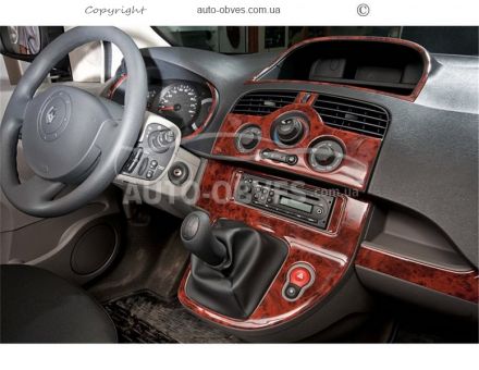 Panel decor Renault Kangoo 2008-... without climate control - type: stickers фото 6