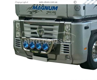 Holder for headlights in Renault Magnum grille, service: installation of diodes фото 0