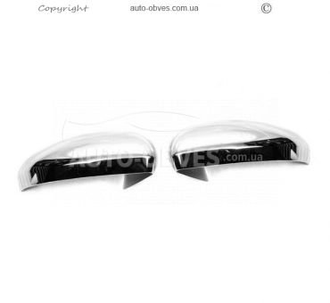 Covers for Renault Captur mirrors - type: 2 pcs stainless steel фото 1